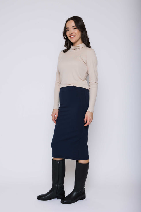 Erin-Luxe Fleece Midi Skirt